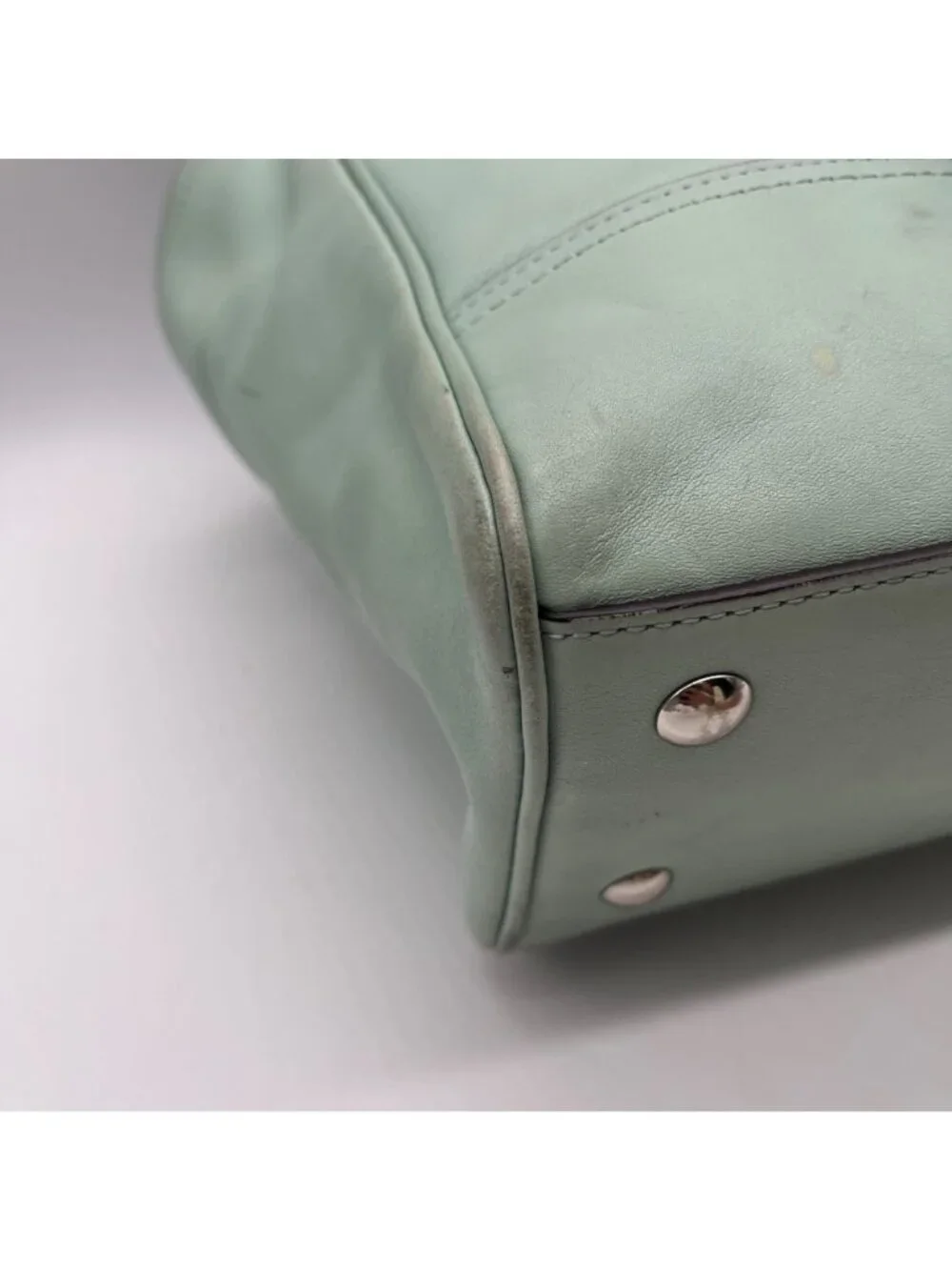 Coach Mint Legacy Candace Carryall Leather Satchel Bag 24201